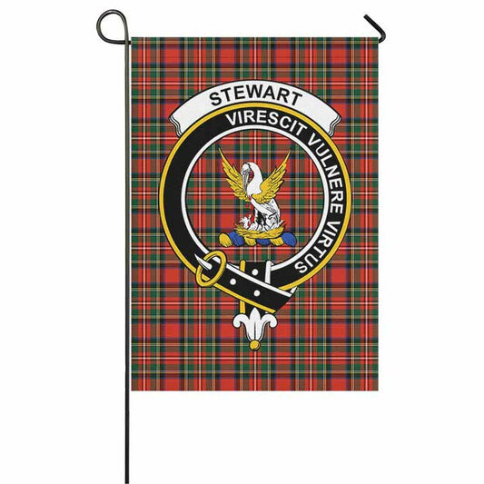 Stewart (High Stewards) Tartan Crest Garden Flag