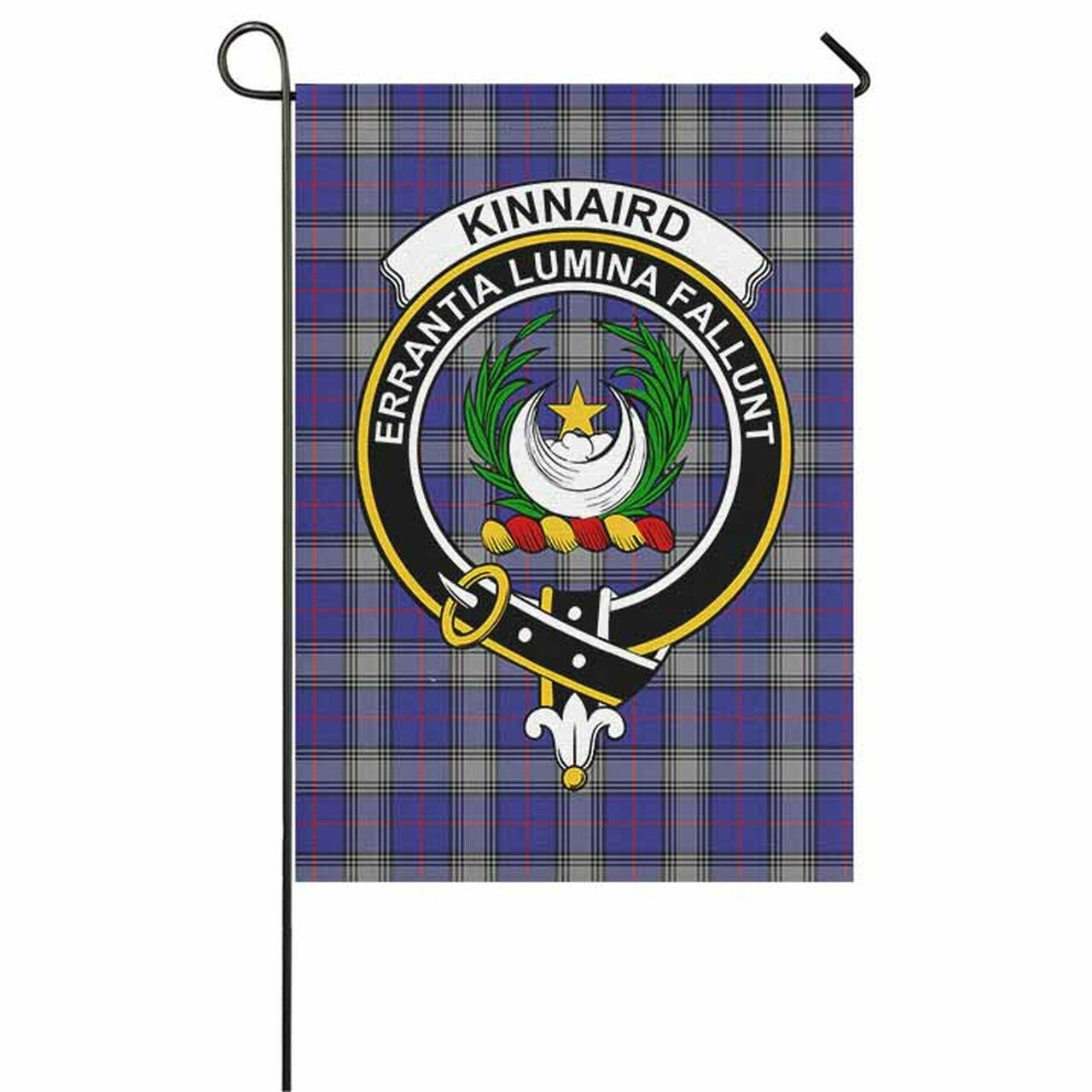 Kinnaird Tartan Crest Garden Flag