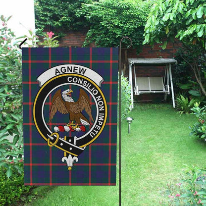 Agnew Tartan Crest Garden Flag