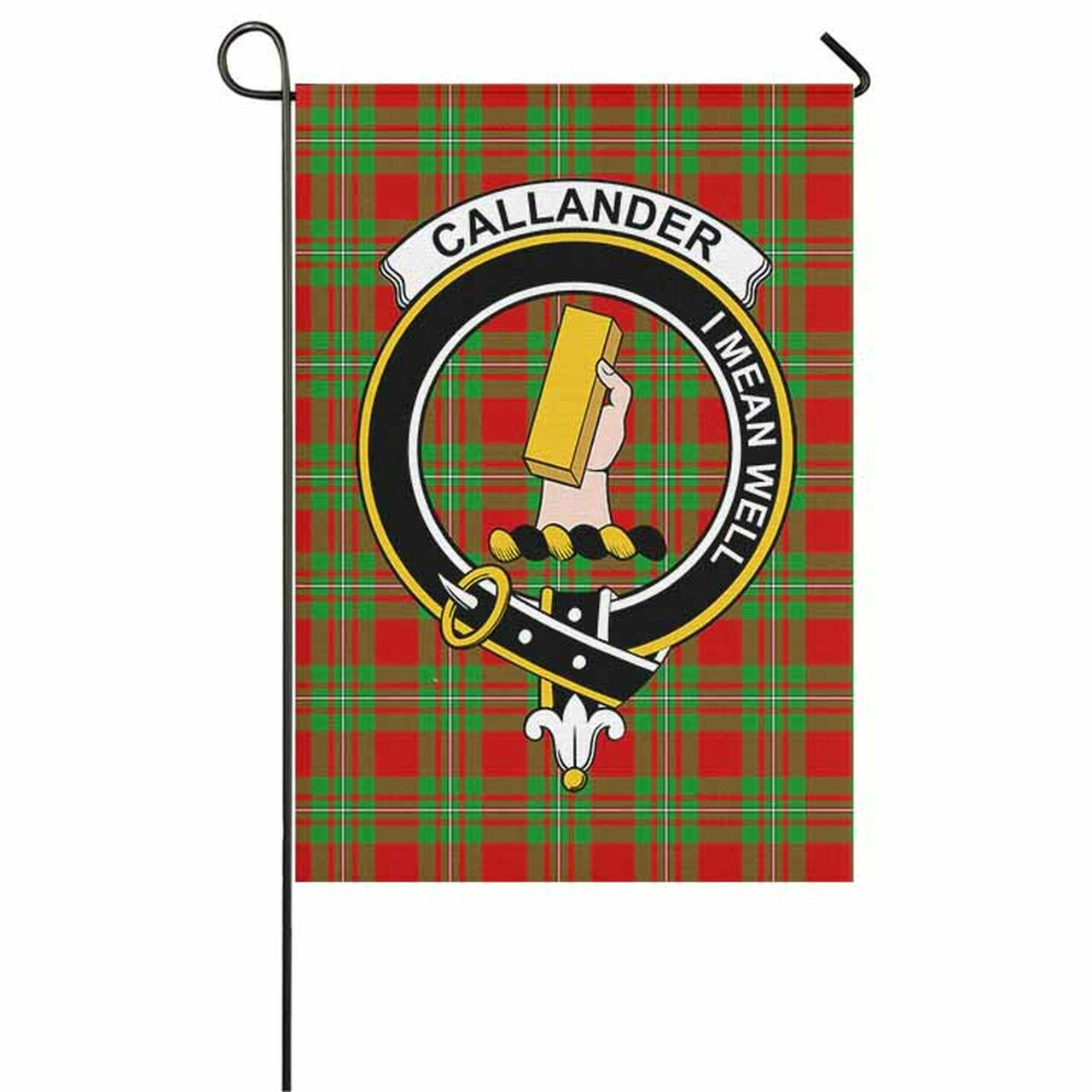 Callander Tartan Crest Garden Flag