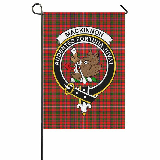 MacKinnon Tartan Crest Garden Flag