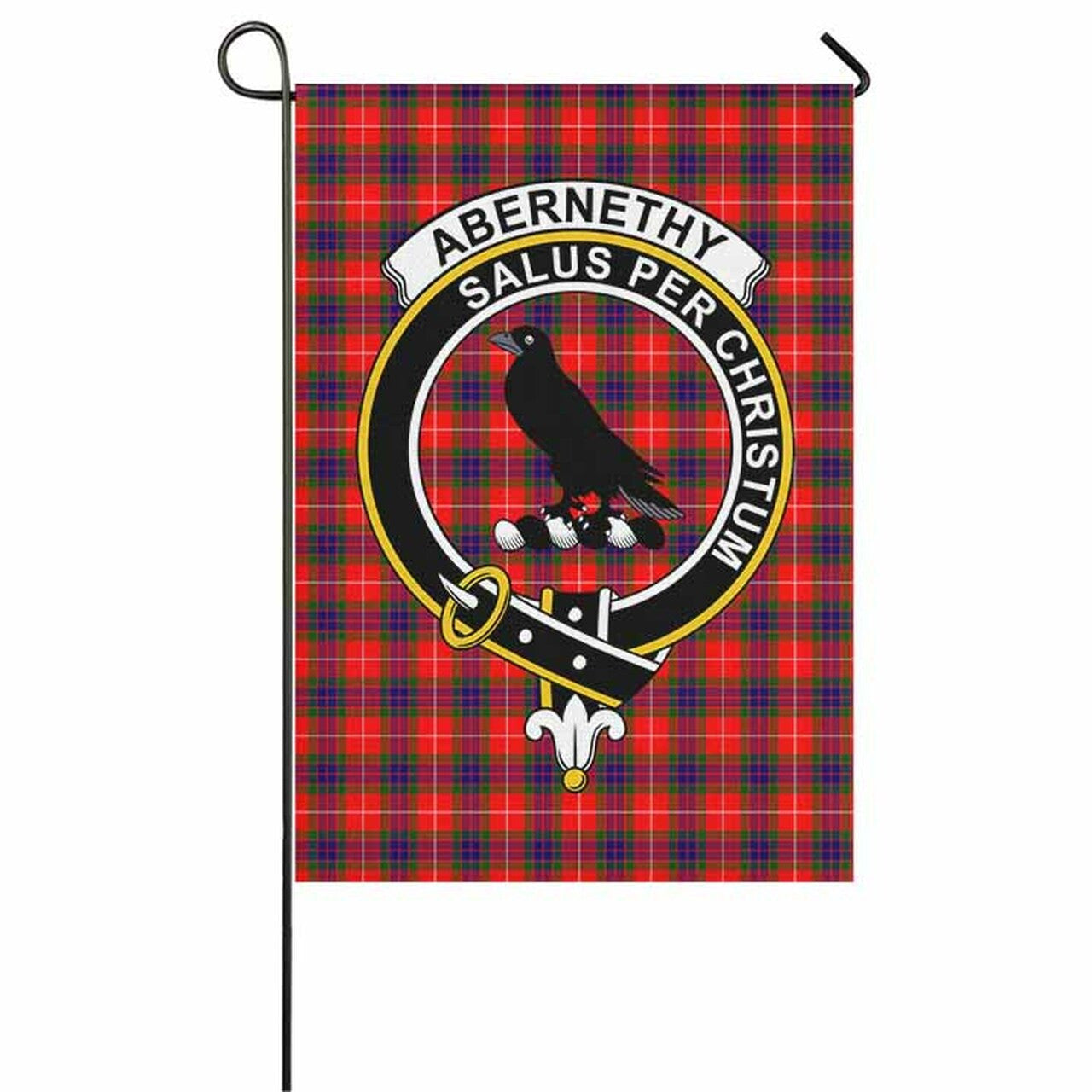 Abernethy Tartan Crest Garden Flag