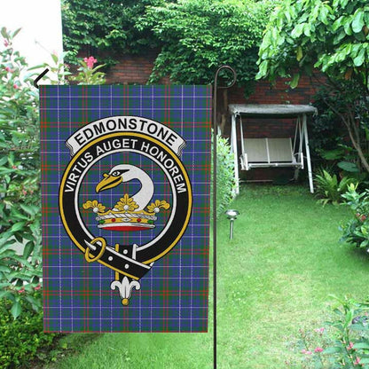 Edmonstone (of Duntreath) Tartan Crest Garden Flag