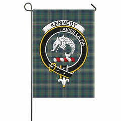 Kennedy Tartan Crest Garden Flag