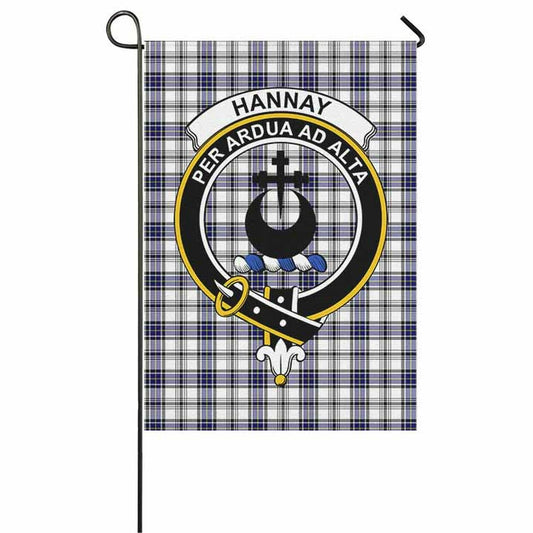 Hannay Tartan Crest Garden Flag