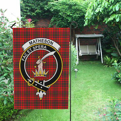 Matheson Tartan Crest Garden Flag