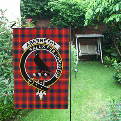 Abernethy Tartan Crest Garden Flag