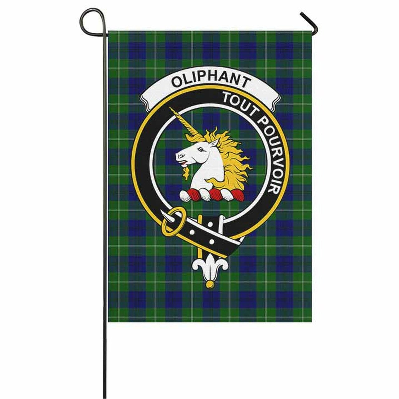 Oliphant Tartan Crest Garden Flag