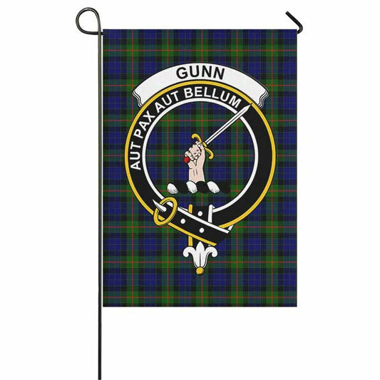 Gunn Tartan Crest Garden Flag