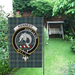 Kennedy Tartan Crest Garden Flag