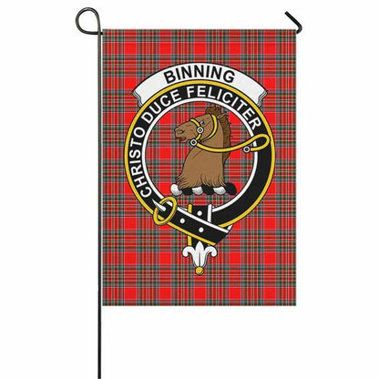 Binning of Wallifoord Tartan Crest Garden Flag