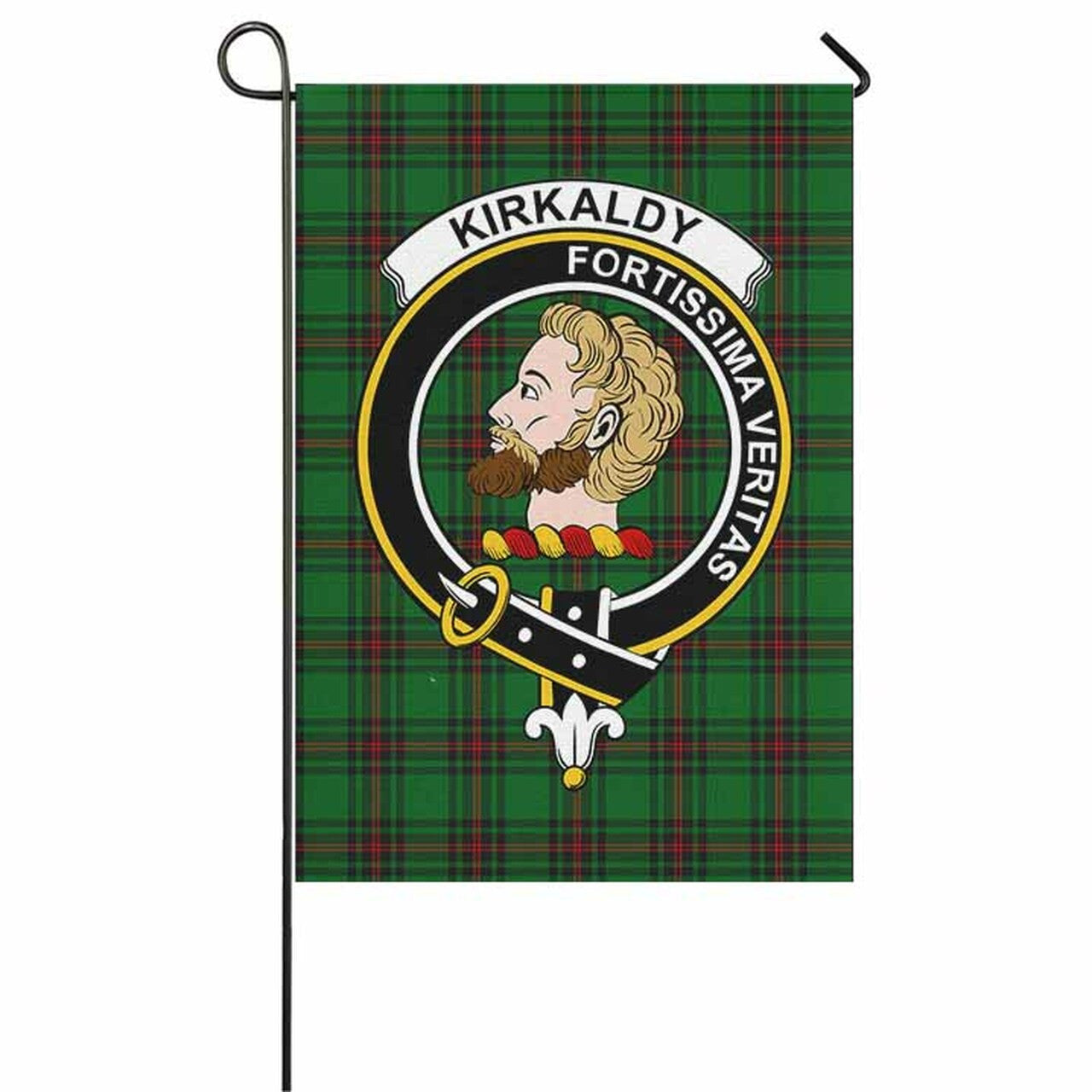 Kirkaldy Tartan Crest Garden Flag