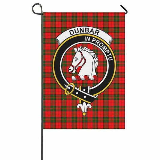 Dunbar Tartan Crest Garden Flag