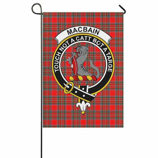 MacBain Tartan Crest Garden Flag