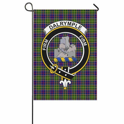 Dalrymple Tartan Crest Garden Flag