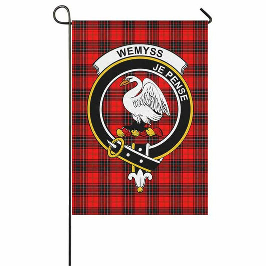 Wemyss Tartan Crest Garden Flag