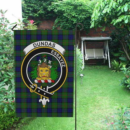 Dundas Tartan Crest Garden Flag