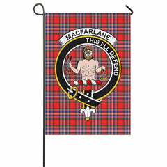 MacFarlane Tartan Crest Garden Flag