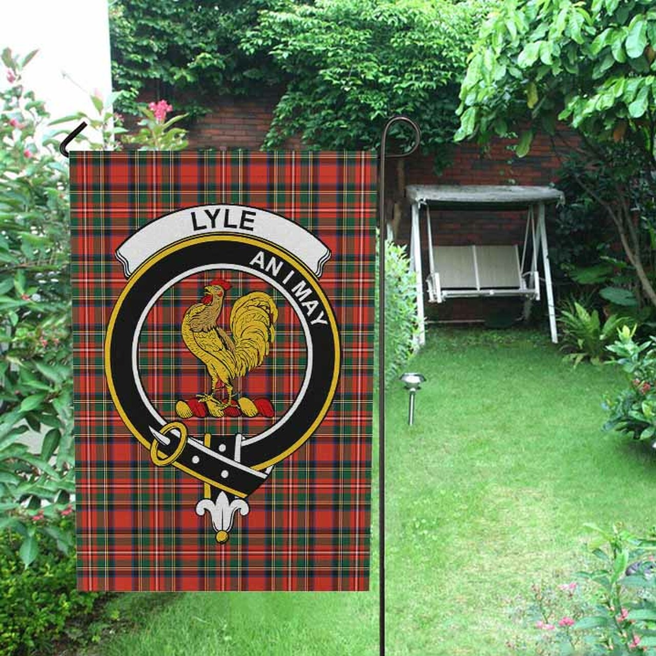 Lyle Tartan Crest Garden Flag