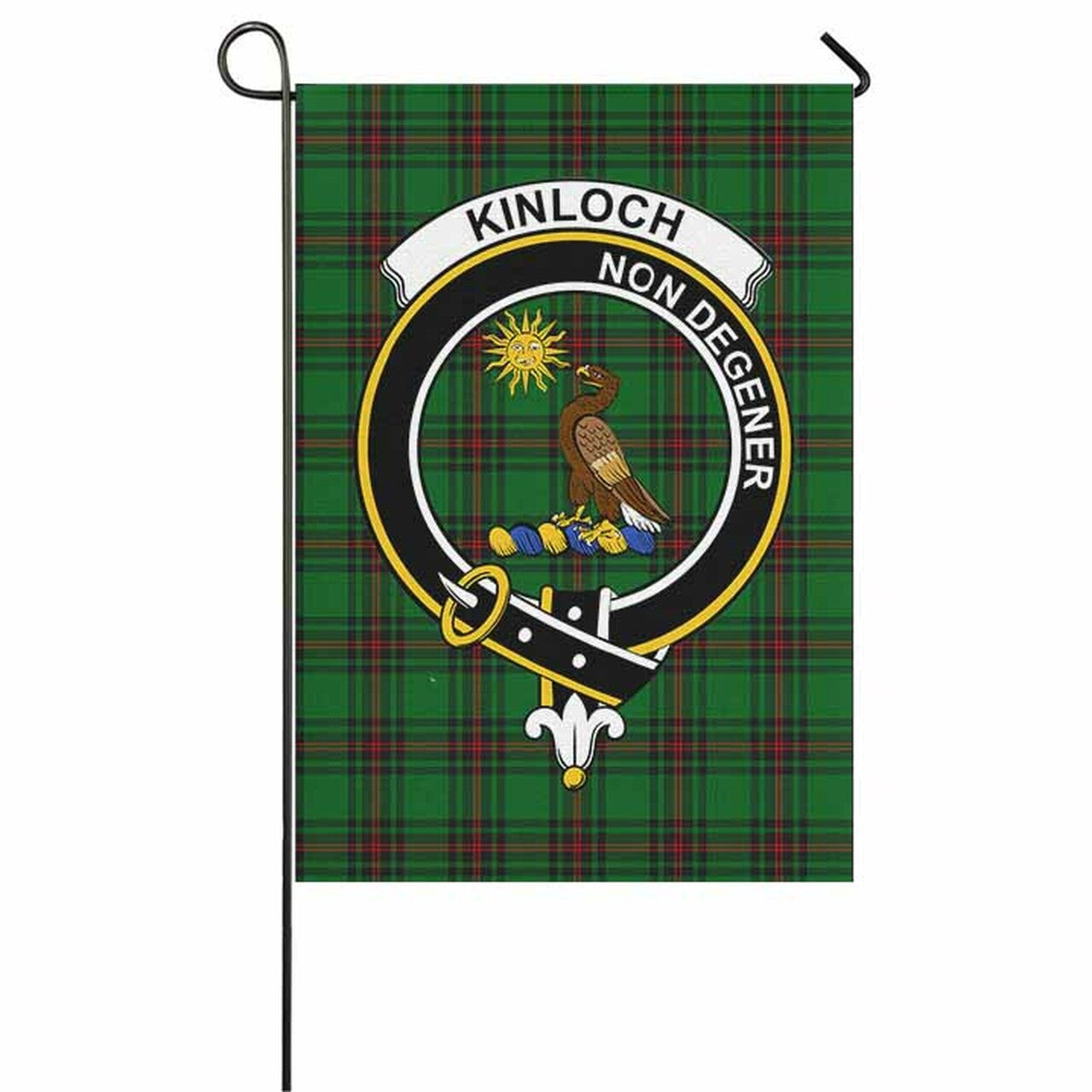 Kinloch Tartan Crest Garden Flag