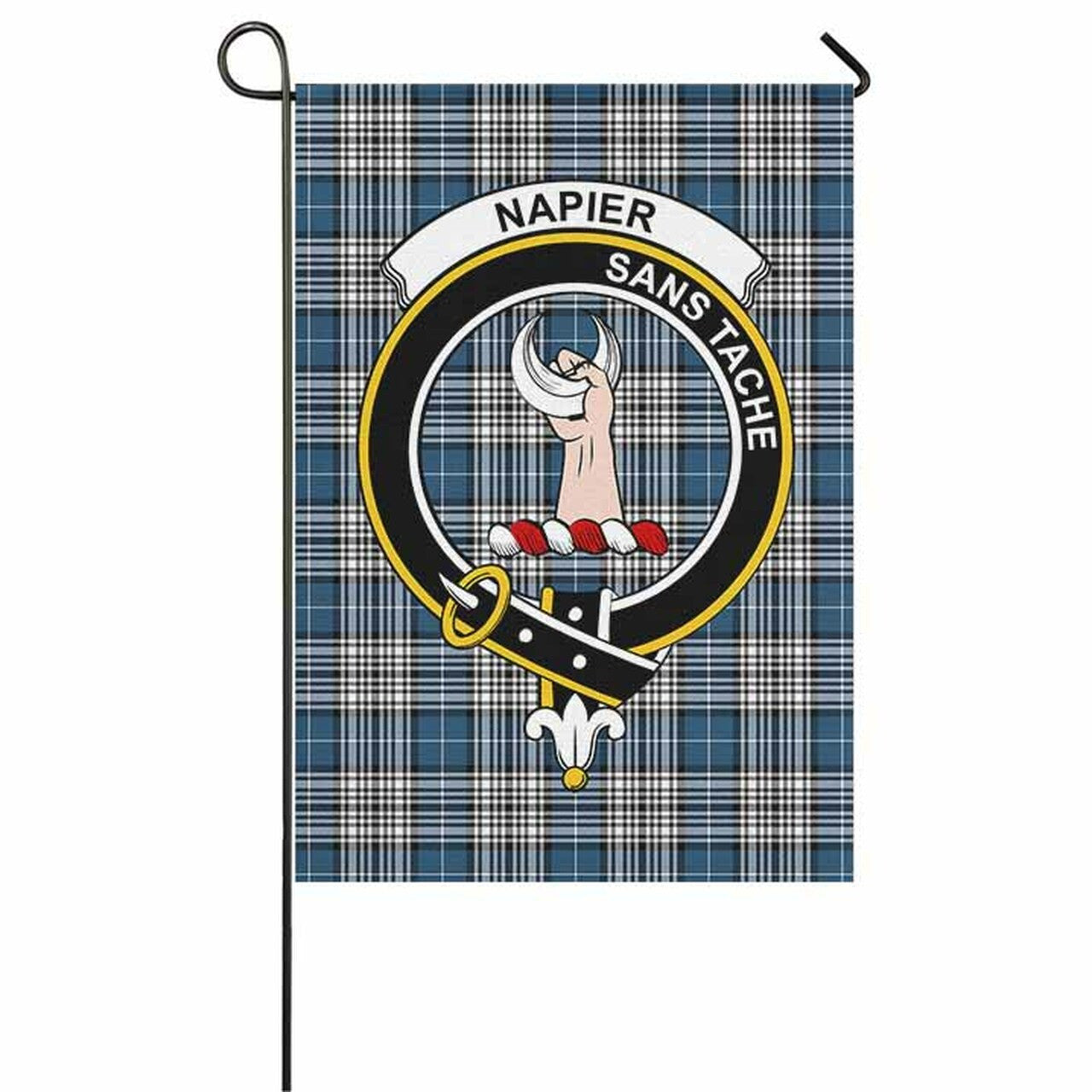 Napier Tartan Crest Garden Flag