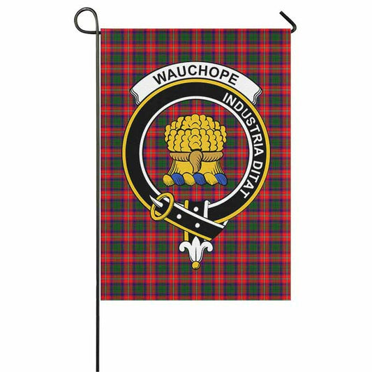 Wauchope (or Waugh) Tartan Crest Garden Flag