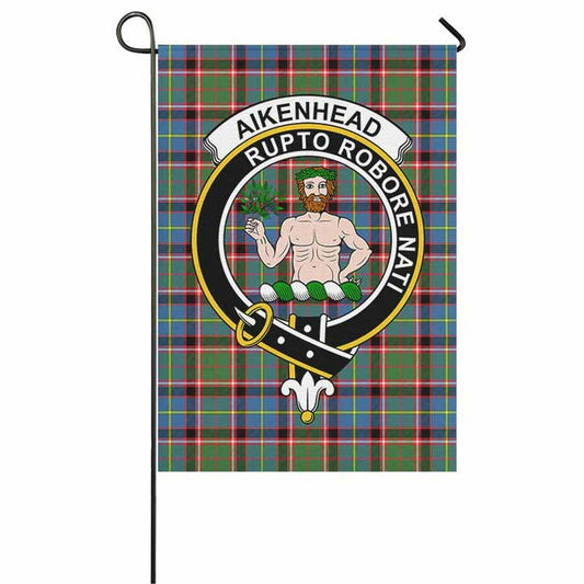 Aikenhead Tartan Crest Garden Flag