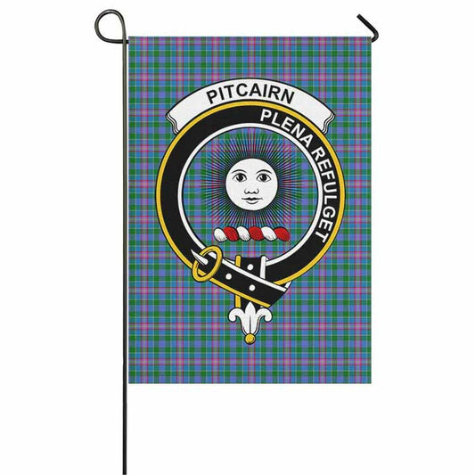 Pitcairn Tartan Crest Garden Flag