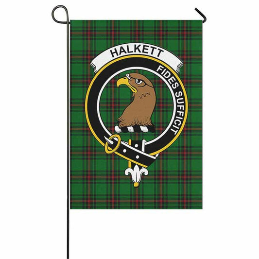 Halkett Tartan Crest Garden Flag