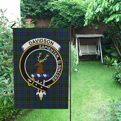 Davidson Tartan Crest Garden Flag