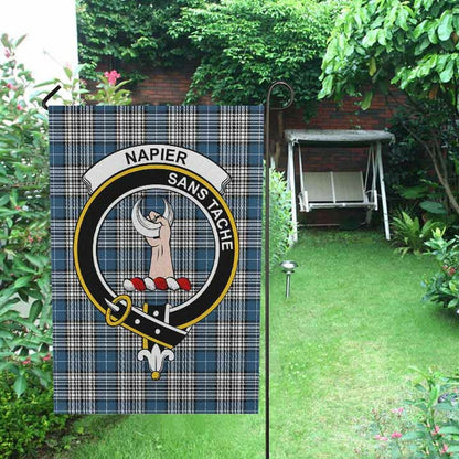 Napier Tartan Crest Garden Flag