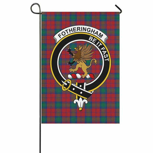 Fotheringham Tartan Crest Garden Flag