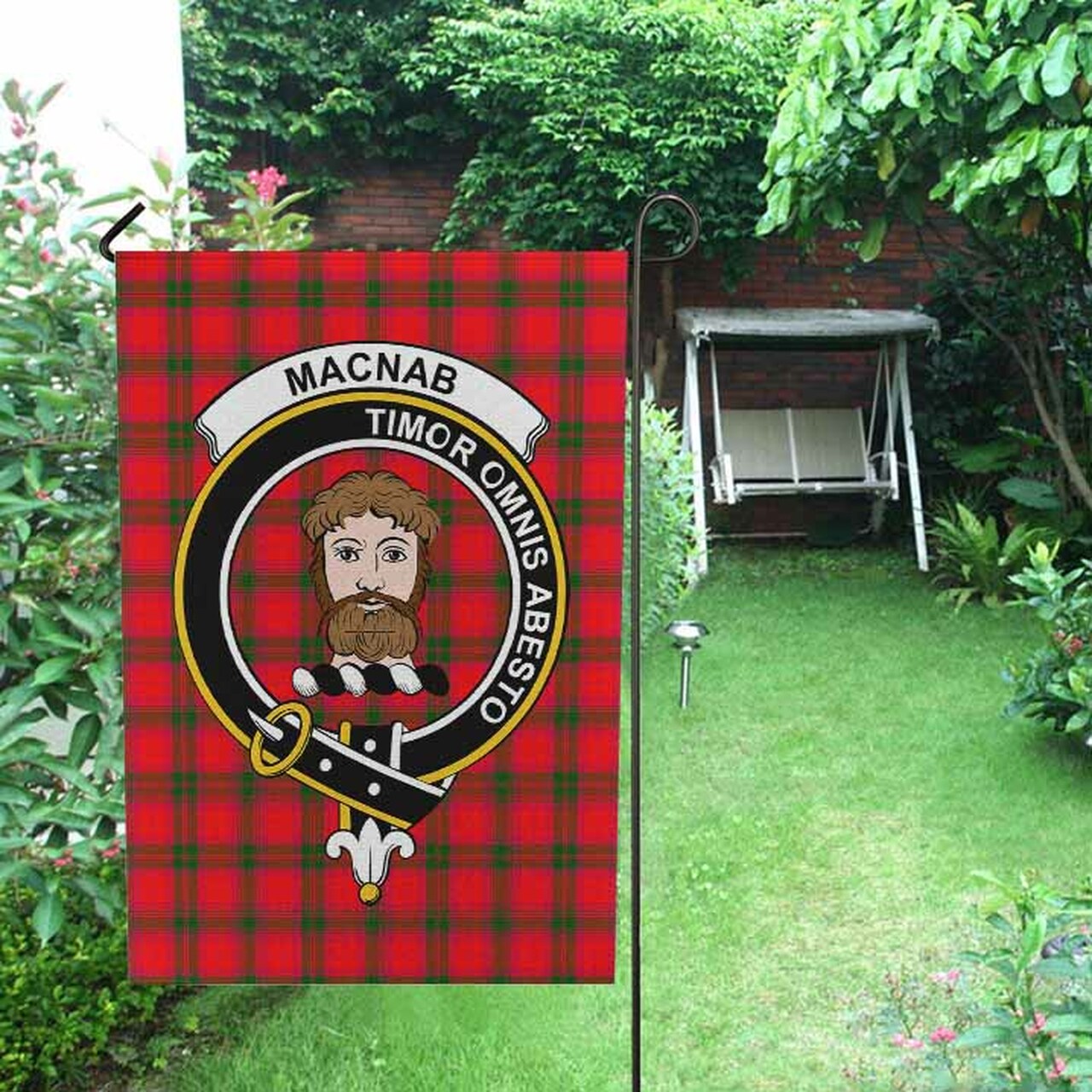 MacNab Tartan Crest Garden Flag