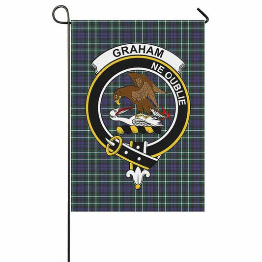 Graham Tartan Crest Garden Flag