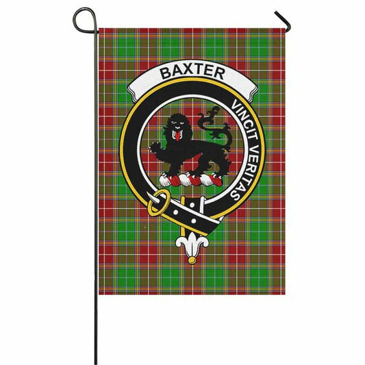 Baxter Tartan Crest Garden Flag