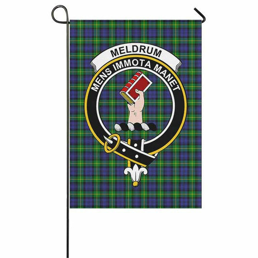 Meldrum Tartan Crest Garden Flag