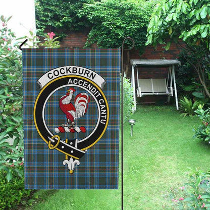 Cockburn Tartan Crest Garden Flag