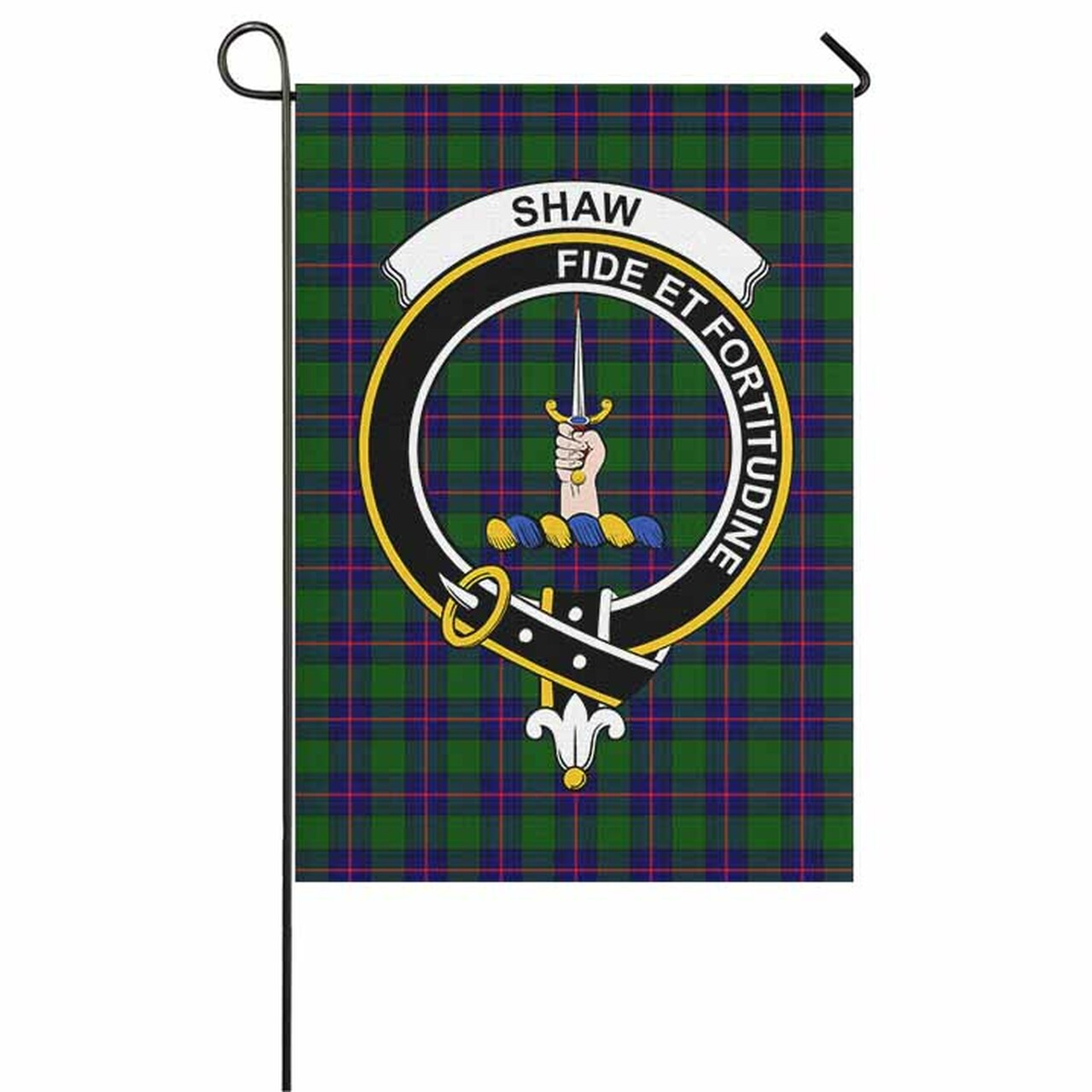 Shaw (of Tordarroch) Tartan Crest Garden Flag