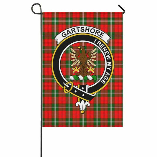 Gartshore Tartan Crest Garden Flag