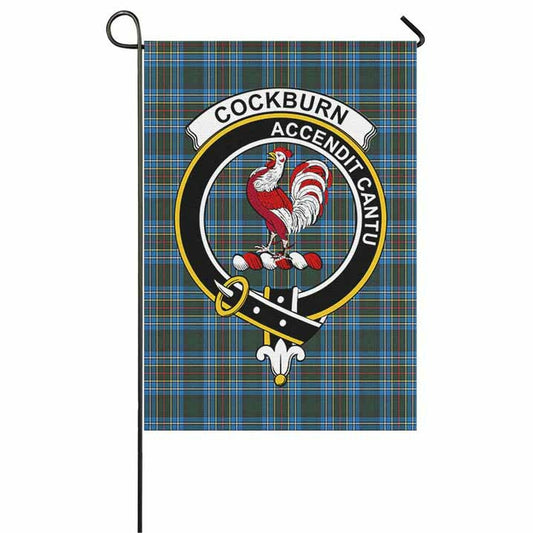 Cockburn Tartan Crest Garden Flag