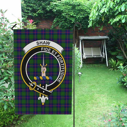 Shaw (of Tordarroch) Tartan Crest Garden Flag