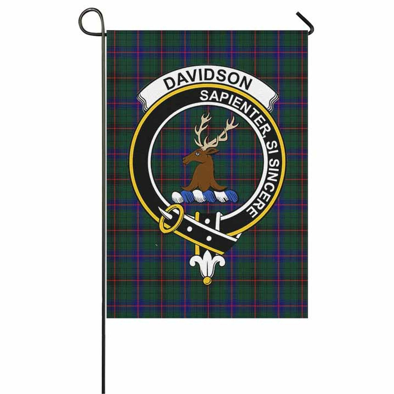 Davidson Tartan Crest Garden Flag