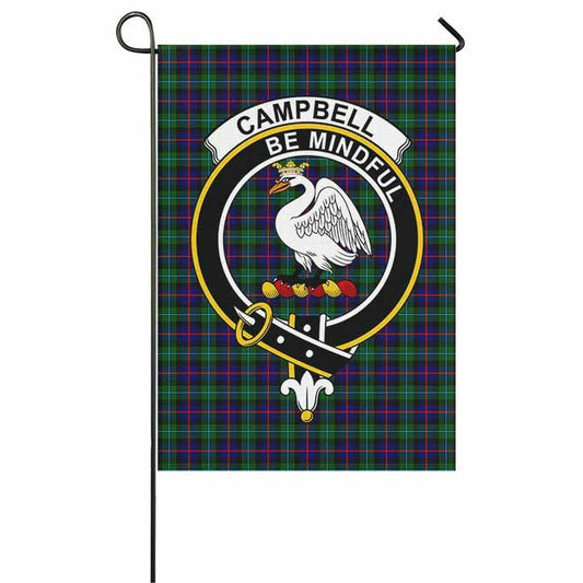 Campbell Tartan Crest Garden Flag