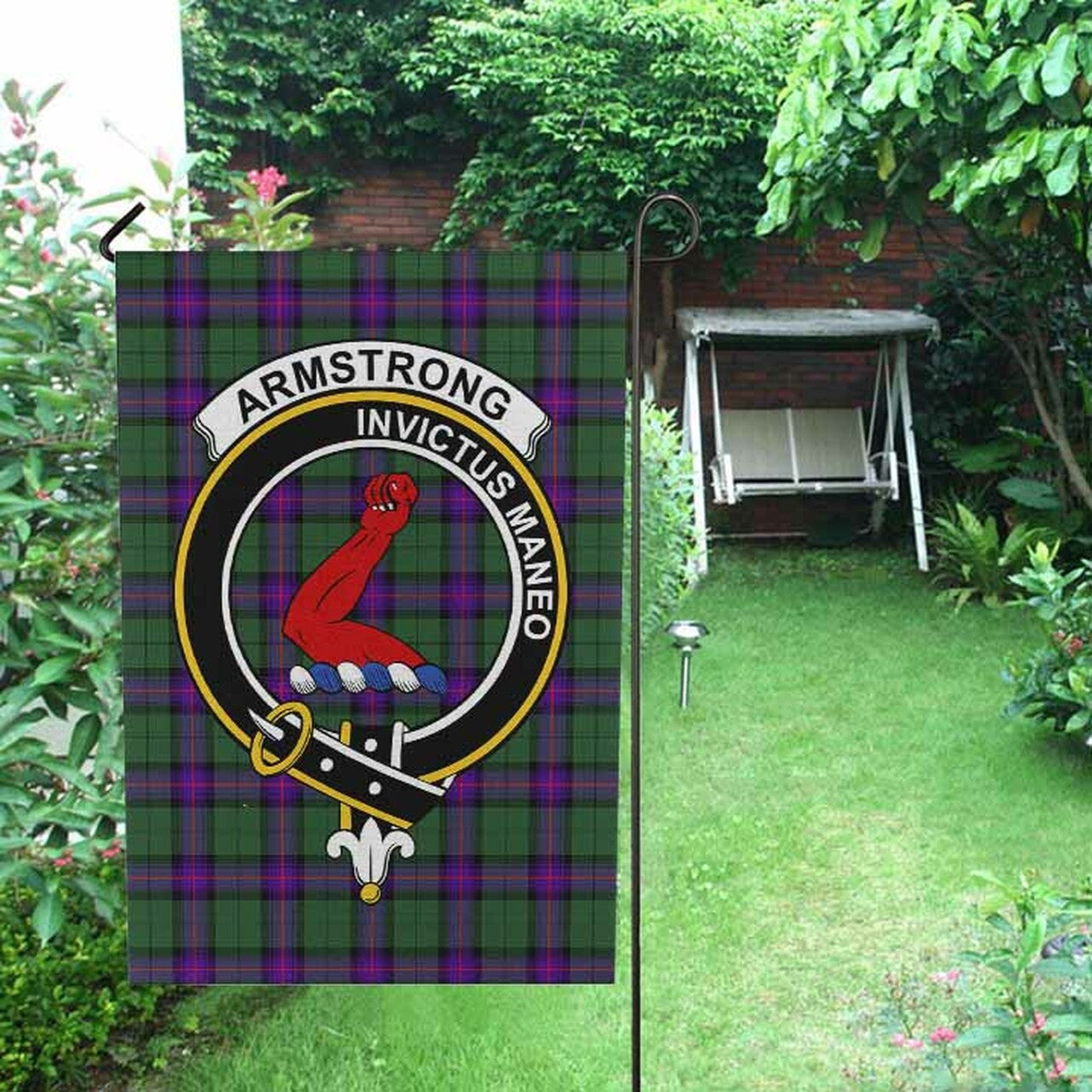 Armstrong Tartan Crest Garden Flag