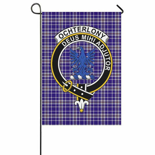 Ochterlony Tartan Crest Garden Flag