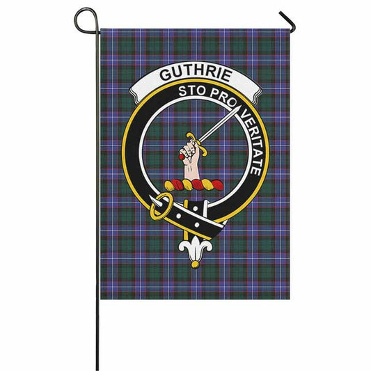 Guthrie Tartan Crest Garden Flag