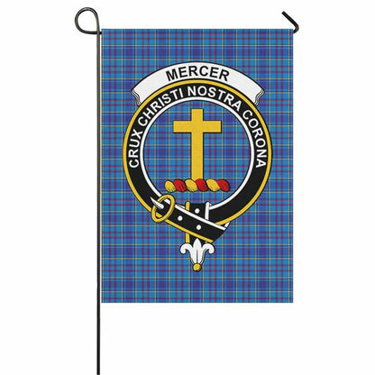 Mercer Tartan Crest Garden Flag