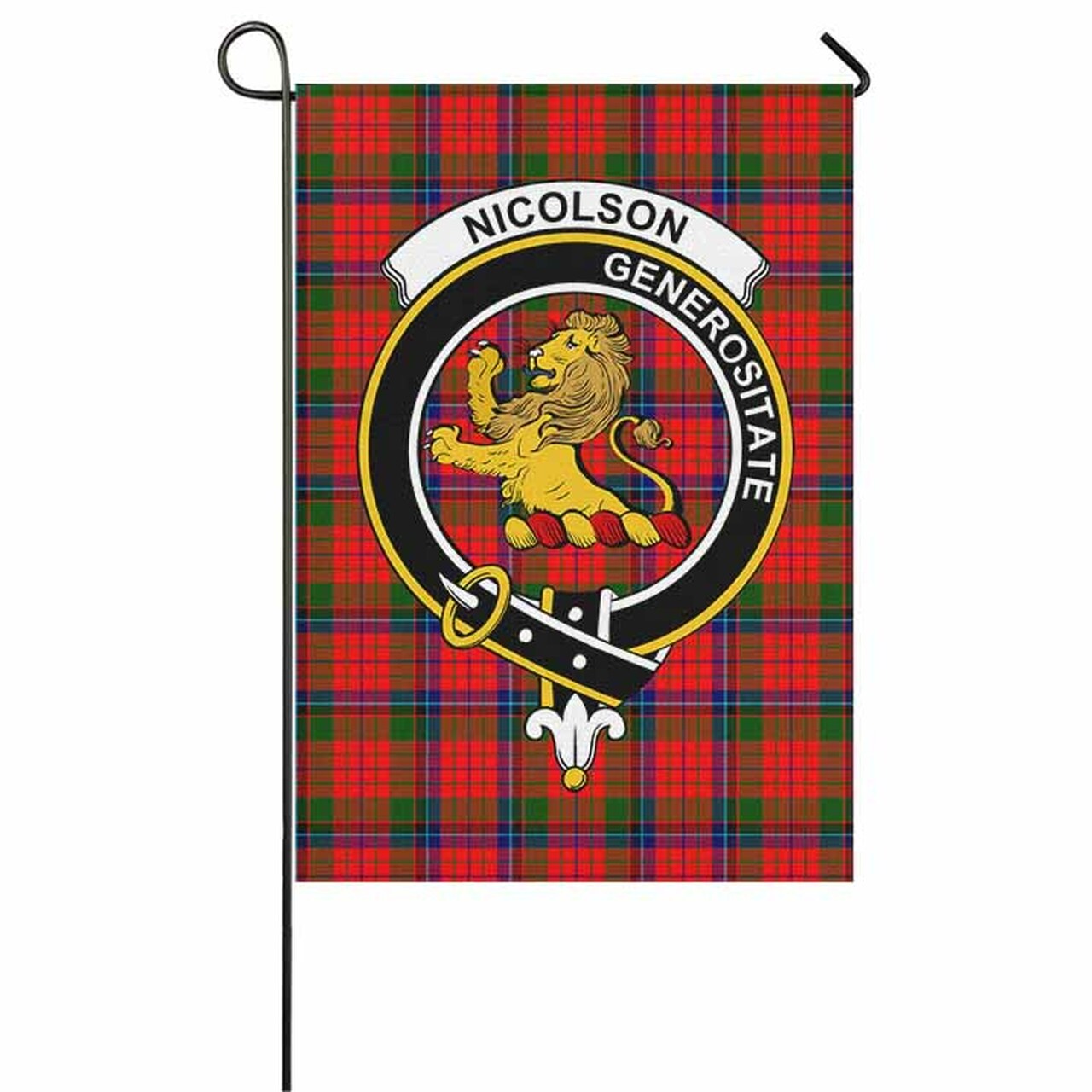 Nicolson Tartan Crest Garden Flag