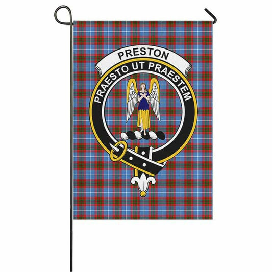 Preston Tartan Crest Garden Flag