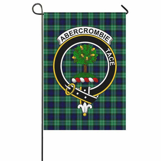 Abercrombie Tartan Crest Garden Flag